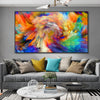 Tableau Abstrait Coloré Rainbow