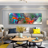Tableau Abstrait Coloré Dynastie avec encadrement