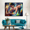 Tableau Abstrait Couple Sexy
