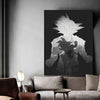 Tableau Dragon Ball Z Son Goku Noir et Blanc