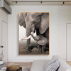 Tableau Éléphant & son Bébé