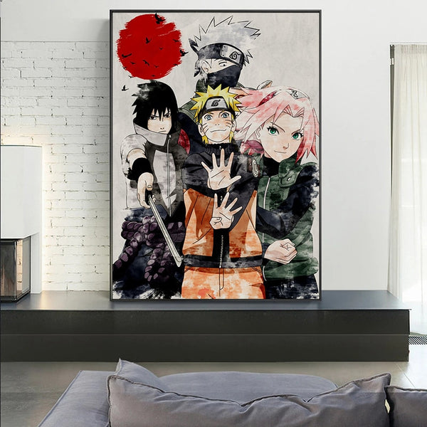 Tableau Manga Anime Naruto / Sasuke Itachi / Kakashi & Sakura