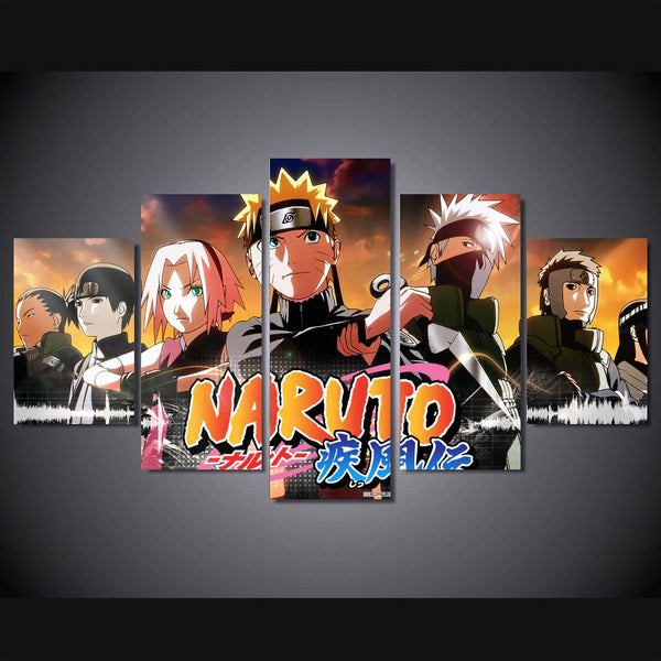 Tableau Déco Naruto Poster Sur Toile Coton 20x30 Cm - Akatsuki Manga - Sans Cadre