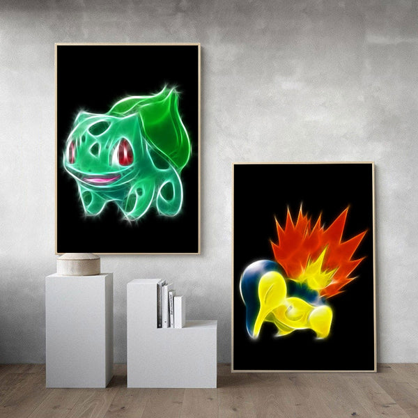 Tableau Pokémon Bulbizarre & Cyndaquil