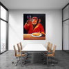 Tableau Singe et Vin Rouge