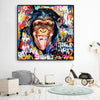 Tableau Singe qui Tire la Langue