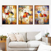 Tableau Triptyque Abstrait Printemps Virevoltant
