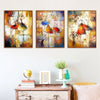 Tableau Triptyque Abstrait Printemps Virevoltant