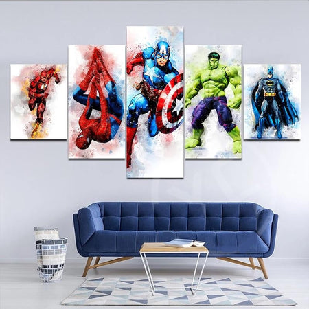 Tableau Marvel Collection Super-Héros sur châssis