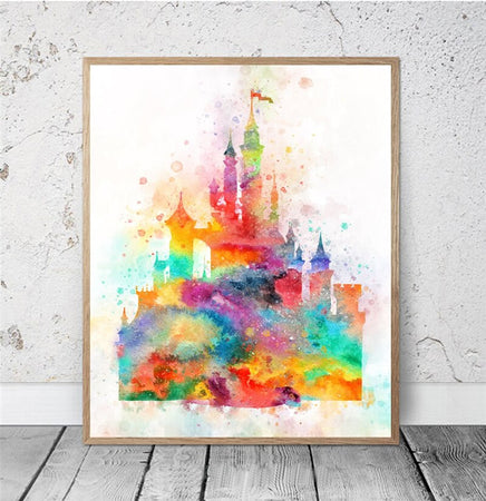 Tableau Château Disney Coloré