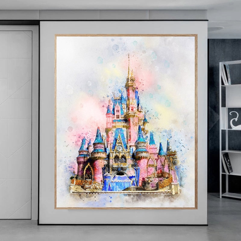 Tableau Château Disney Pink Castle – Ma jolie toile