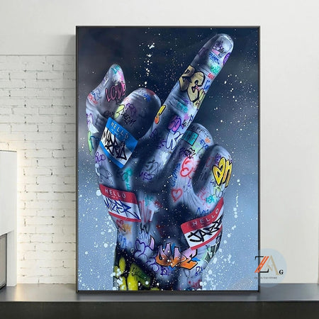 Tableau Doigt D'honneur Street Art