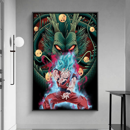 Tableau Dragon Ball Z Super Saiyan Blue & Shenron