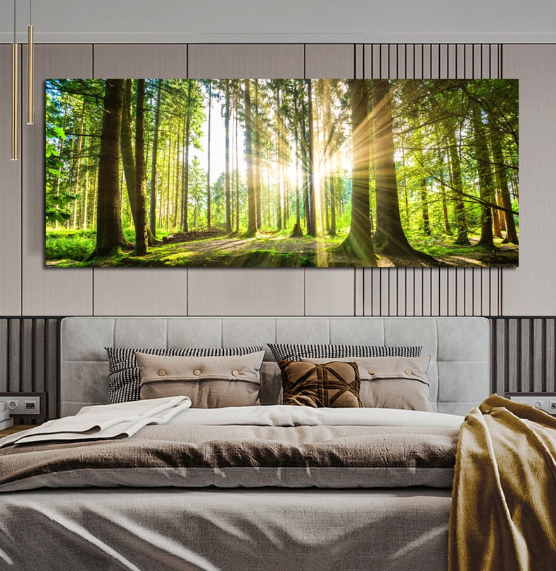 Image sur toile, Rayons de soleil Forêt Nature Spa Violet - 30x30 Image sur toile, Rayons de soleil Forêt Nature Spa Violet - 30x30