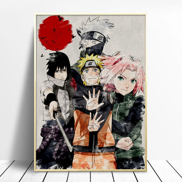 Tableau Manga Anime Naruto / Sasuke Itachi / Kakashi & Sakura – Ma