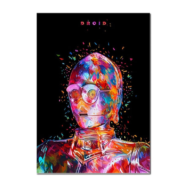 Tableau Star Wars C-3PO Color – Ma jolie toile