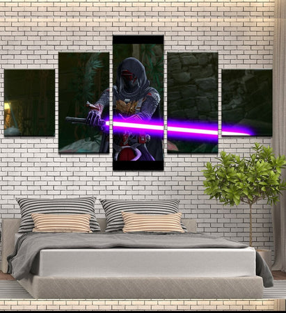 Tableau Star Wars Revan Sabre Laser Violet