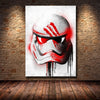 Tableau Star Wars Stormtrooper Casque Rouge