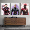 Tableau Marvel Collection Iron Man, Steve Rogers et Spiderman