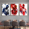 Tableau Marvel Collection Spiderman & Iron Man Blue & Red