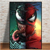 Tableau Marvel Spiderman et Venom Double Visage
